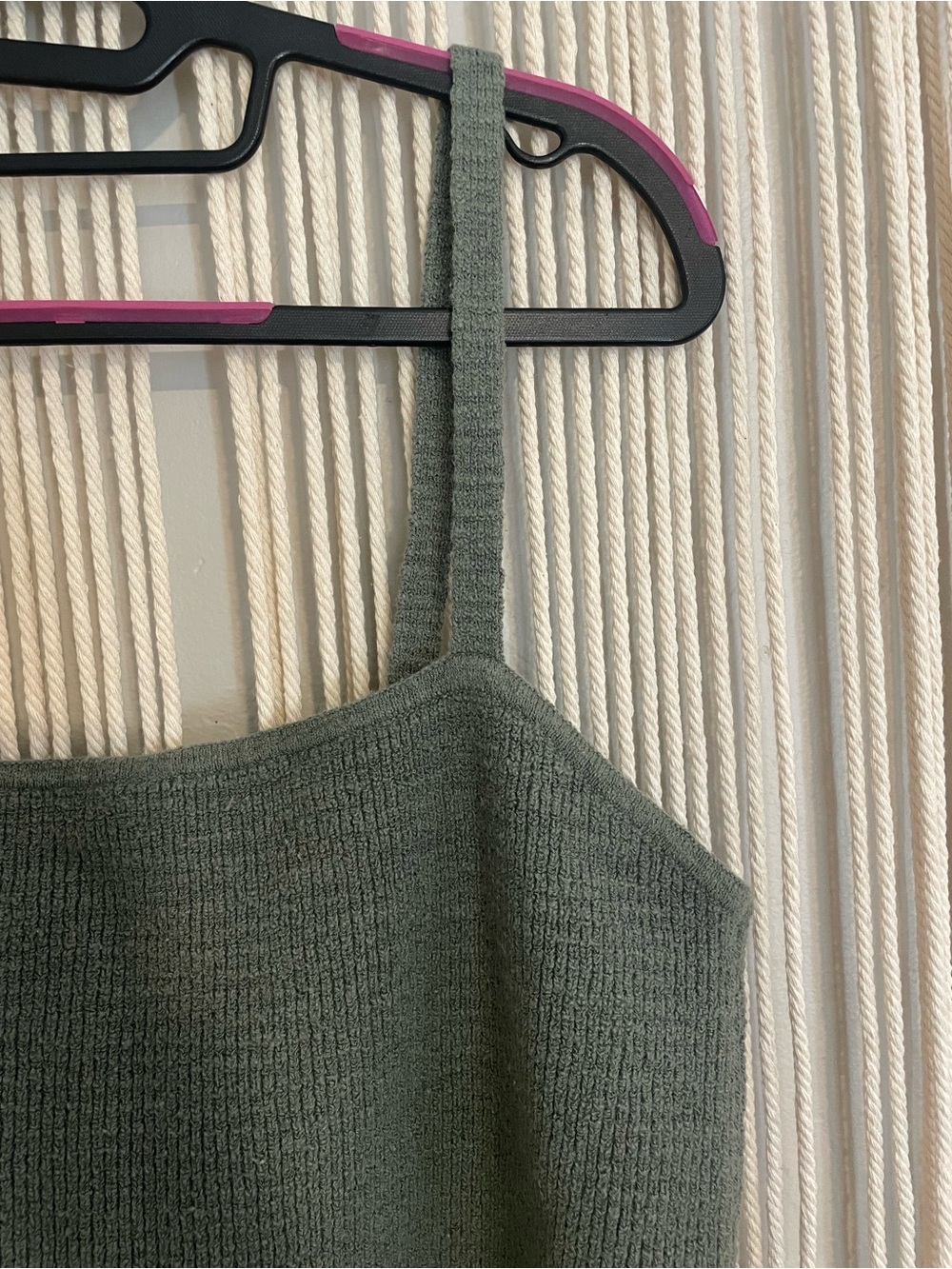 Madewell Olive Green Ribbed Knit Camisole - Picture 2 of 7